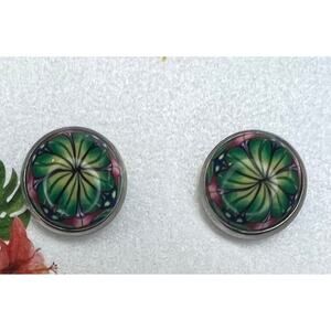 Clover Round Stud Earrings